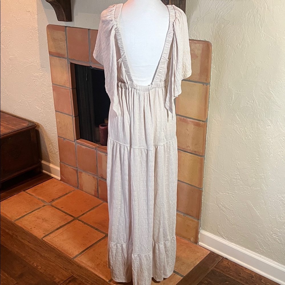 Free People Beach La La Maxi Dress, Salt, size M - Picture 5 of 9